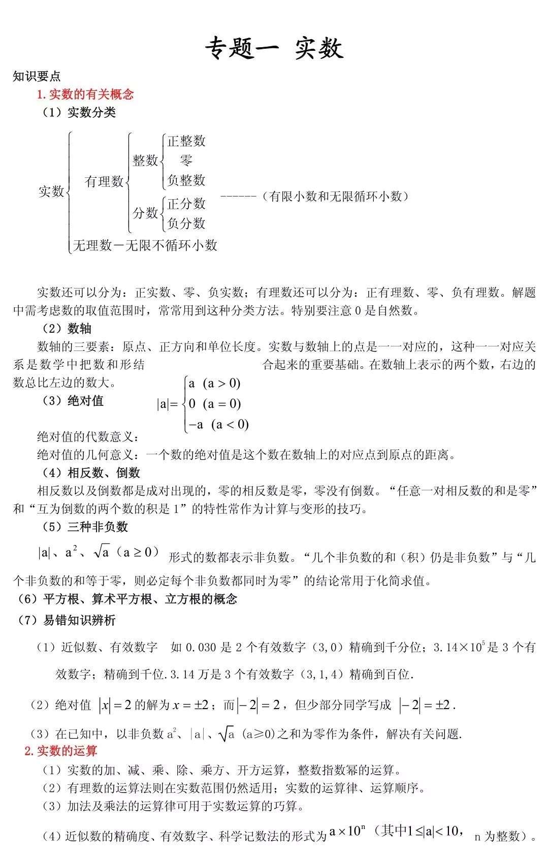 初中数学10大专题知识点精讲 重点难点全在这了 知乎
