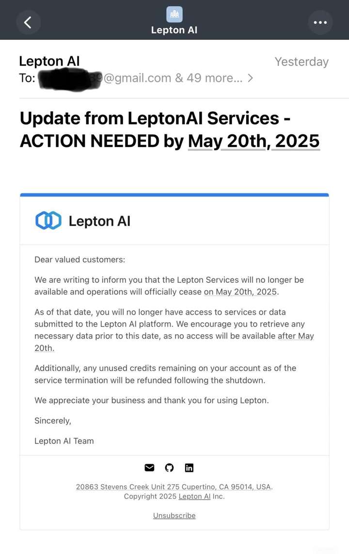 英伟达终止Lepton AI运营，禁新用户注册、注销官推，贾扬清创业生意被收购，两年后再回大厂