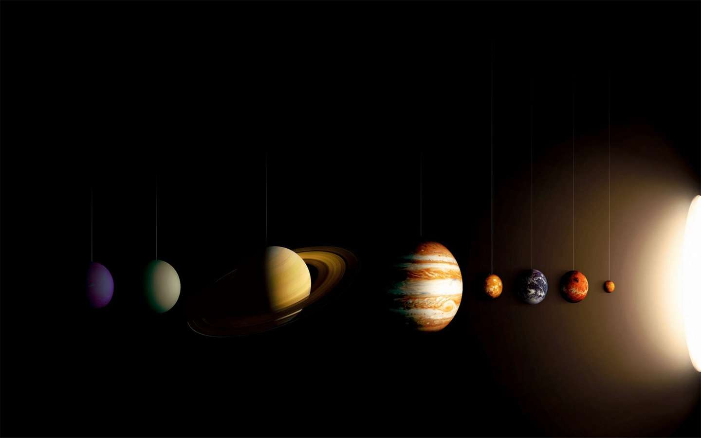 创意太阳系行星桌面图片壁纸 知乎