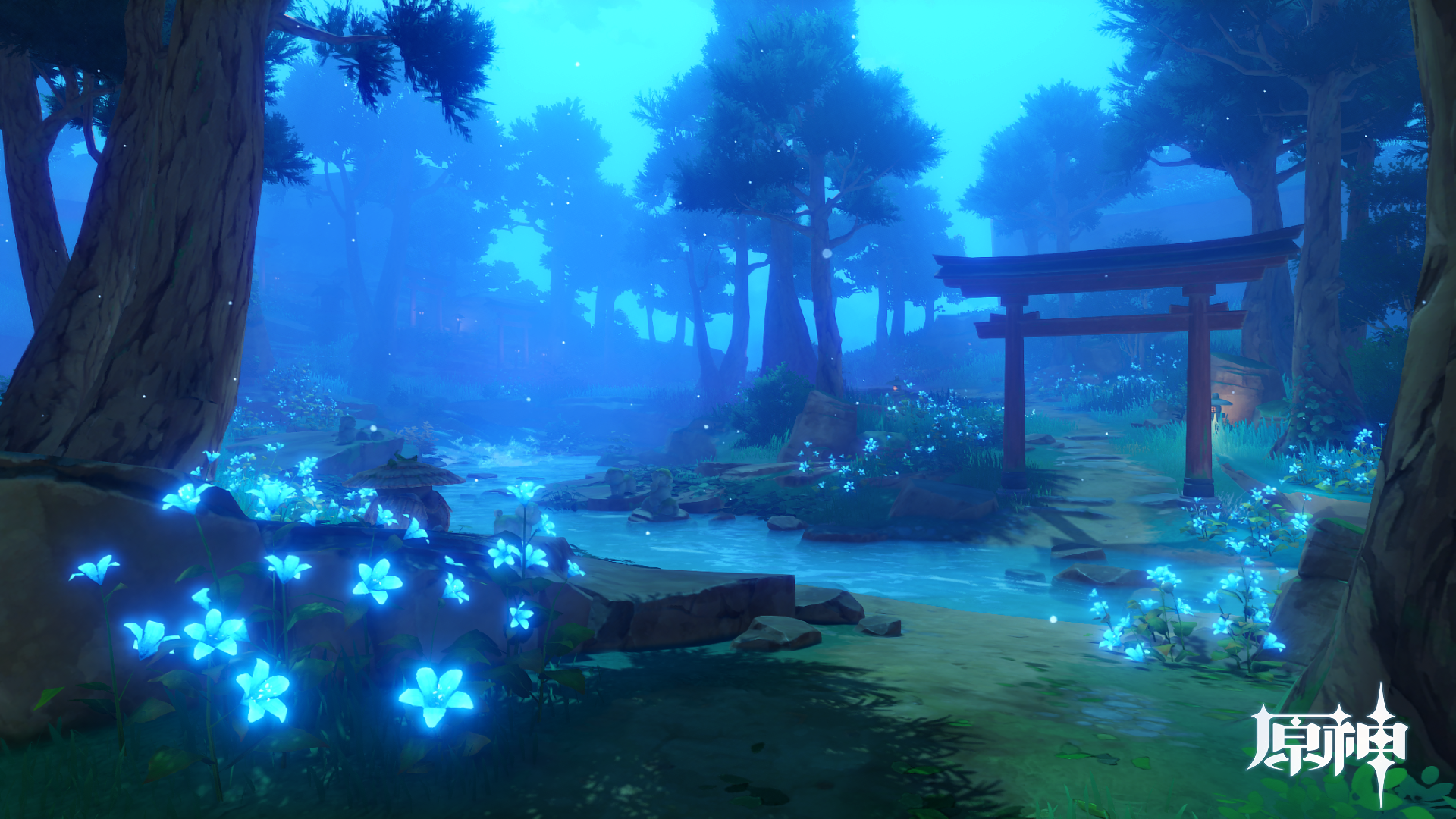 镇守之森的景色也太梦幻了愣是蹲里面拍照拍了半天笑哭