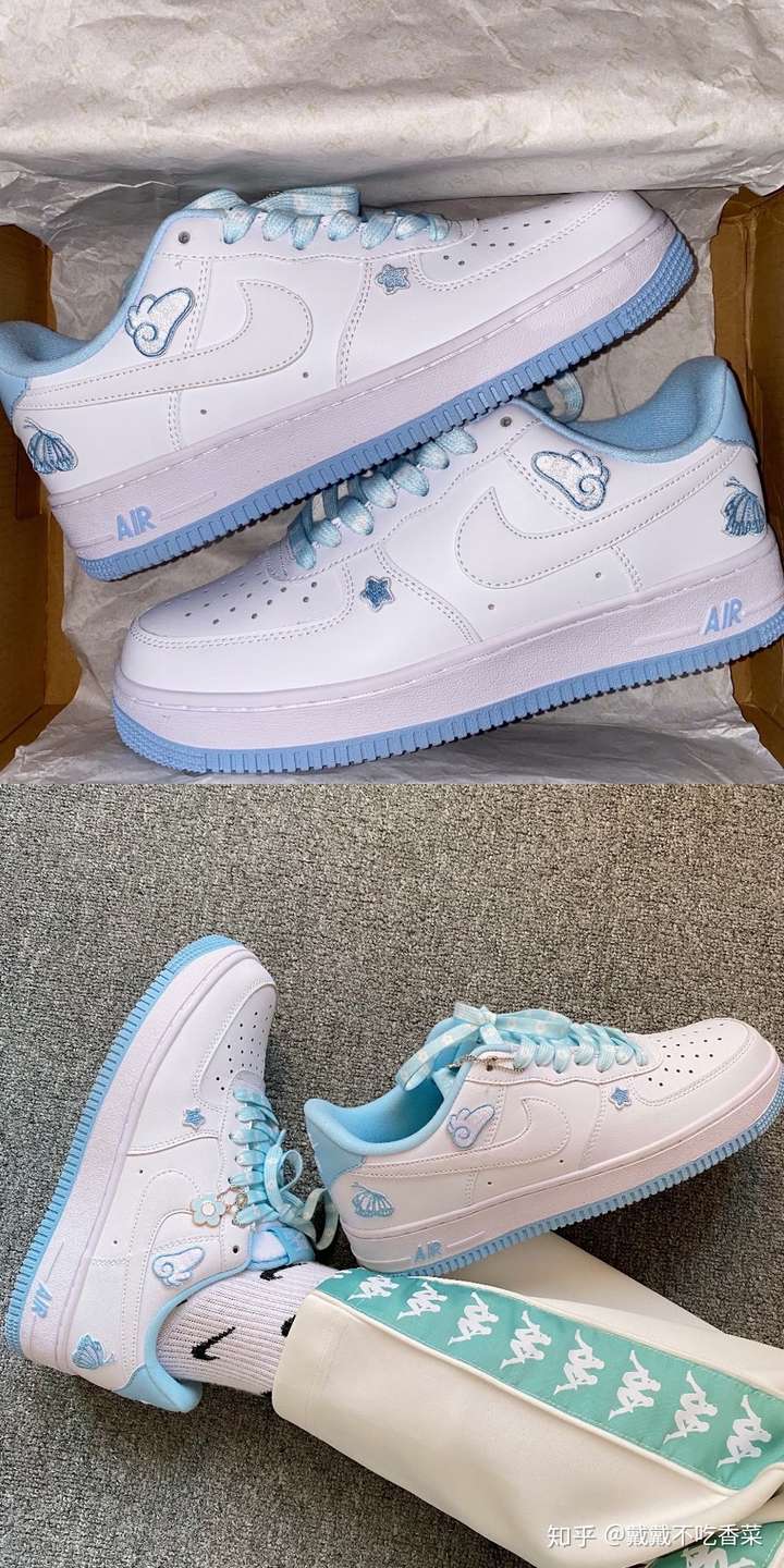 nikeairforce1耐克空军一号天空蓝白蓝af1男女鞋莆田鞋