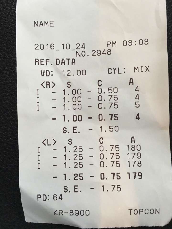 帮忙看一下验光单什么意思?