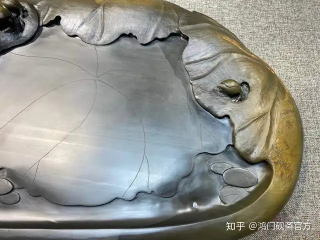 随便拿2块“金皮”歙砚石，叫朋友帮忙雕刻茶盘，成品也太惊艳了- 知乎