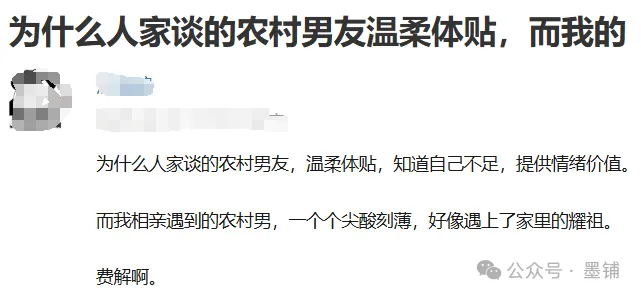 图片[2]-“为啥别人的农村男友是暖男，我遇到的却是‘耀祖’？”：偏见里藏着答案-墨铺