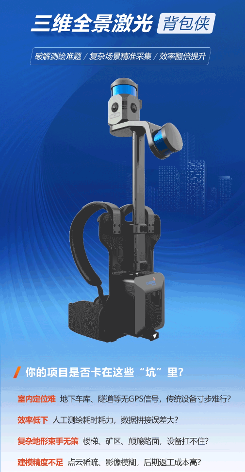 产品|立得空间三维全景激光背包侠：破解测绘难题复杂场景精准采集效率翻倍！