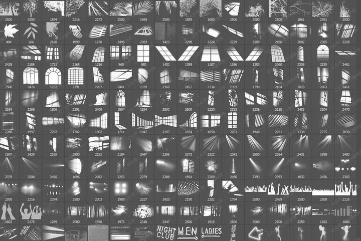 200款光影投影光效逼格笔刷能提升你作品的ps光影光效