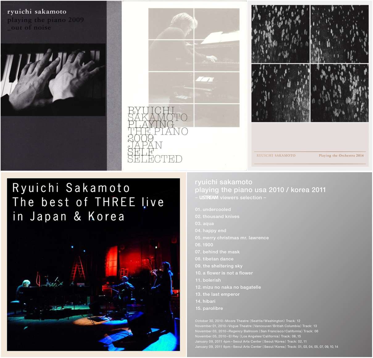 半額】 レア盤 坂本龍一 playing the piano 2009 zppsu.edu.ph