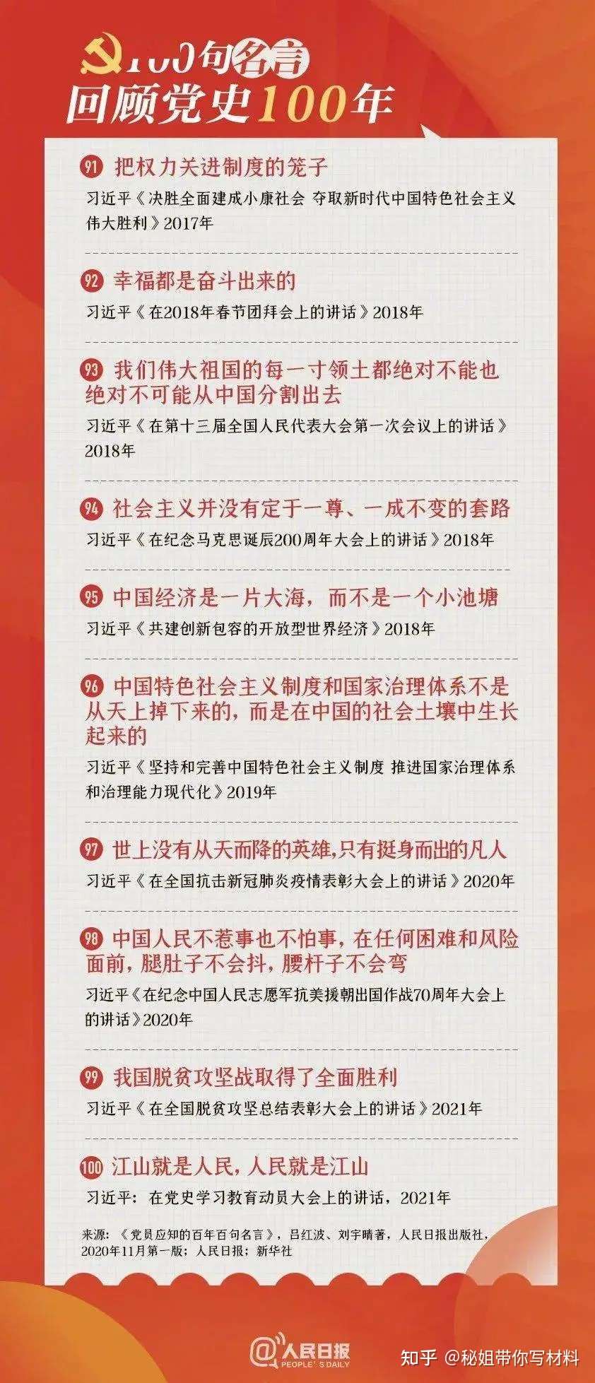 100句名言回顾党史100年 知乎