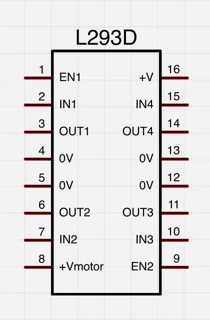 l293d电机驱动芯片 1片3. 10 kΩ 可变电阻器 1只4.