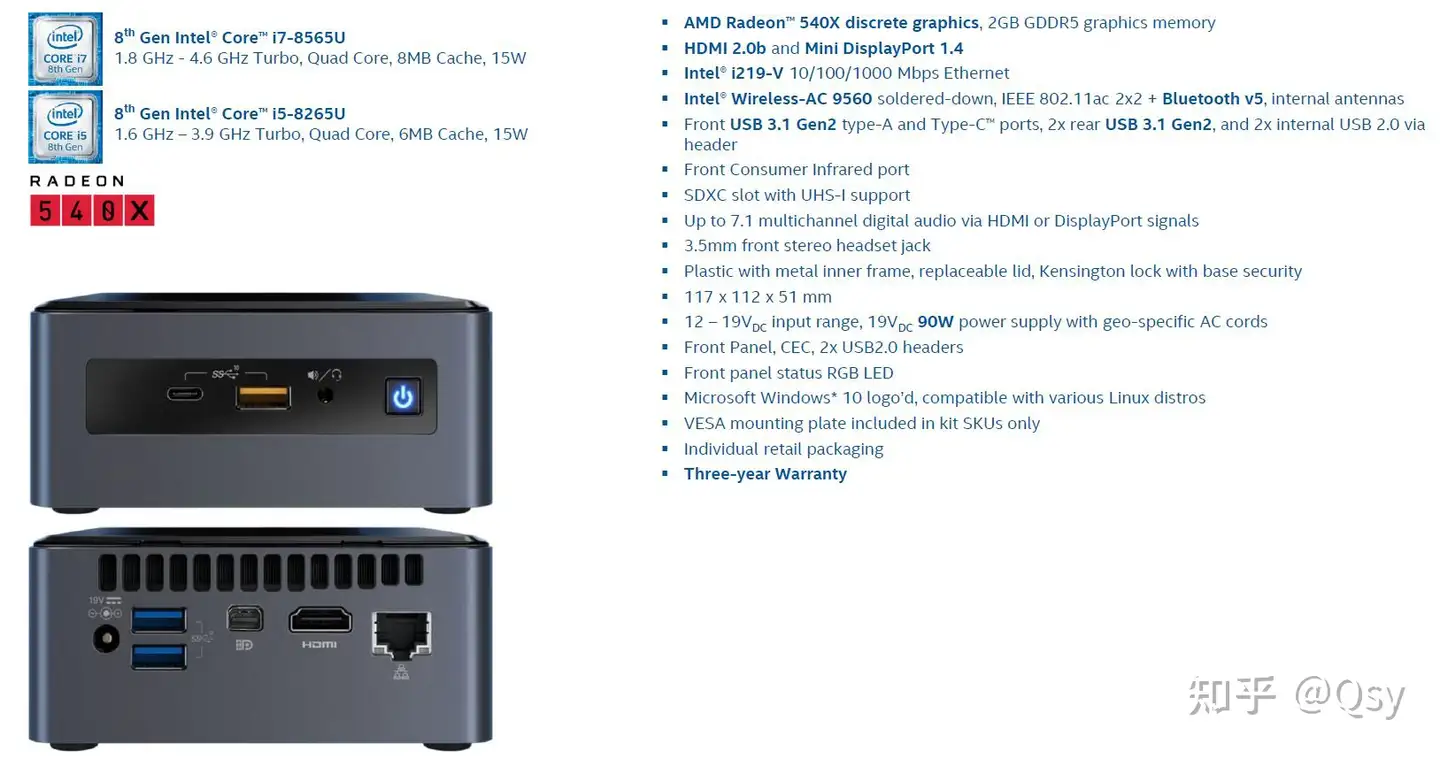 Intel NUC6i5SYH (Intel Core i5-6260U CPU 2x 1.8Ghz, 1x HDMI, 1x dP