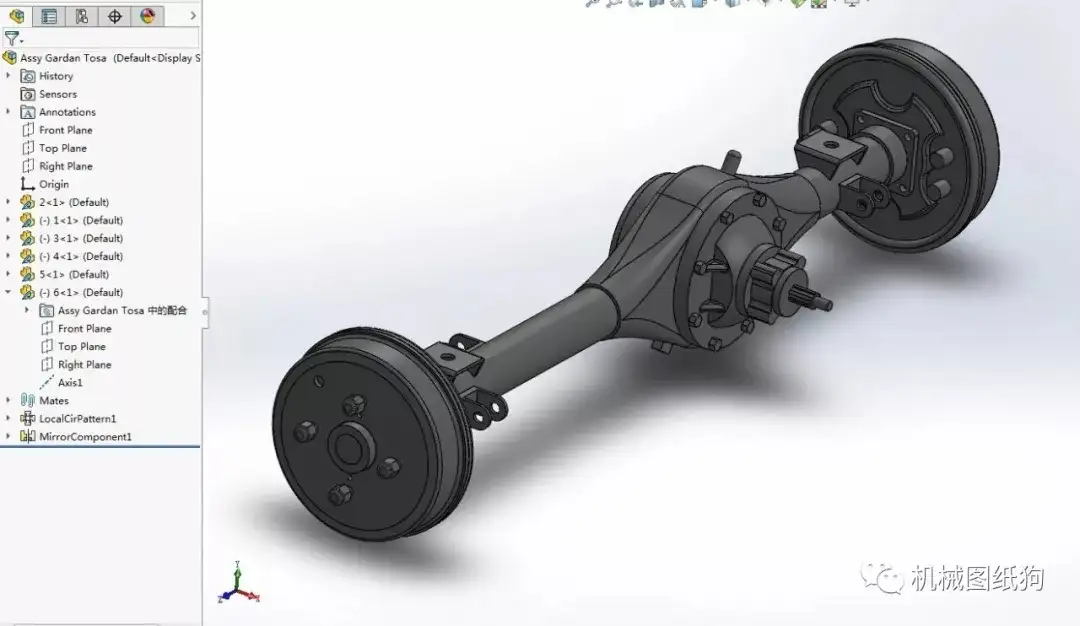 工程机械】Gardan Tosa汽车车轴车桥简易模型3D图纸Solidworks设计- 知乎