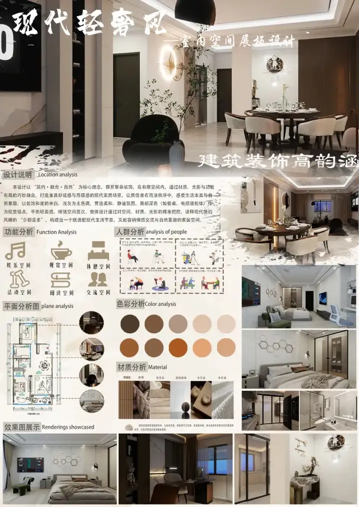 筑韵空间 传递美学|富阳校区建筑装饰专业室内设计风格优秀作业(图2)