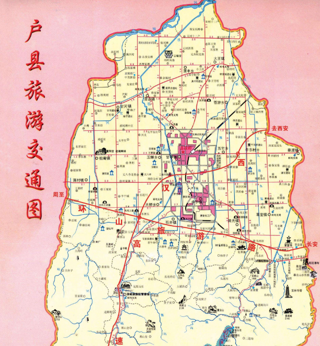 户县地图 乡镇图片