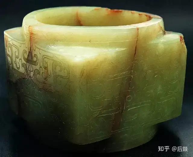 唐物 砡 時代物 明代沁色玉瓜果-