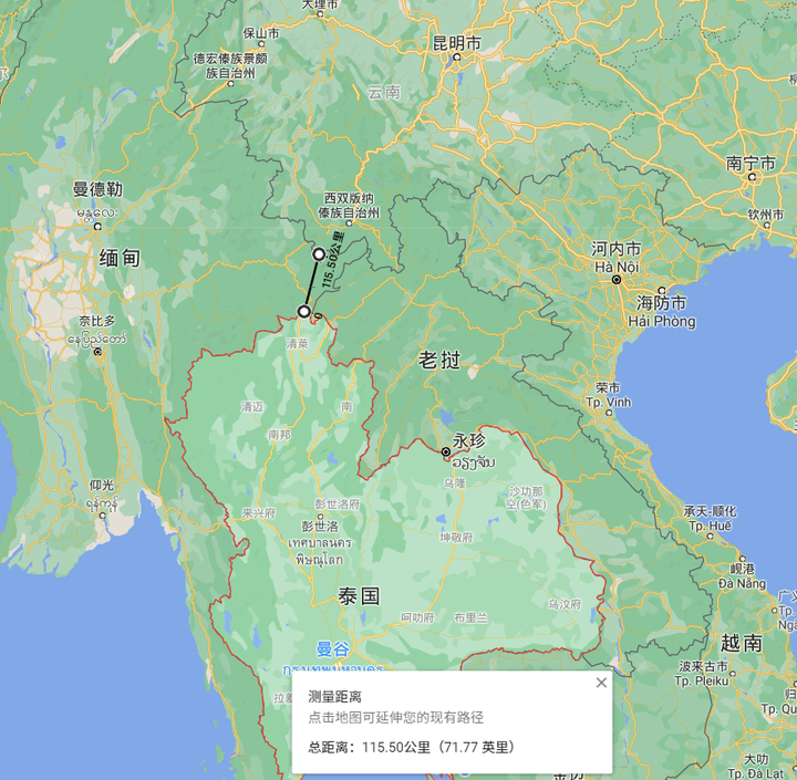 泰国离中国多远?