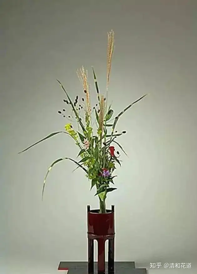 専用】池坊 立花 銅製花器 ムラ朱-