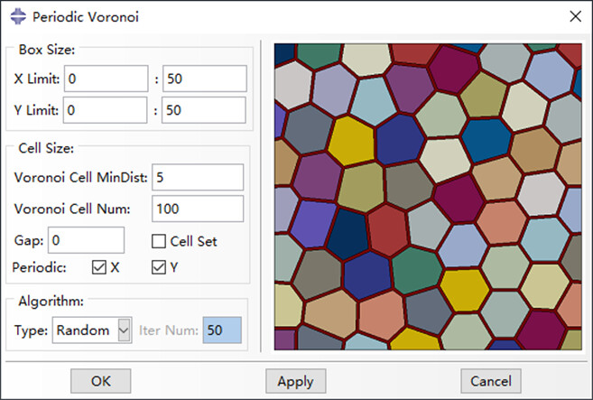 一个好用的Abaqus晶体塑性模型生成插件-Voronoi模型的图10