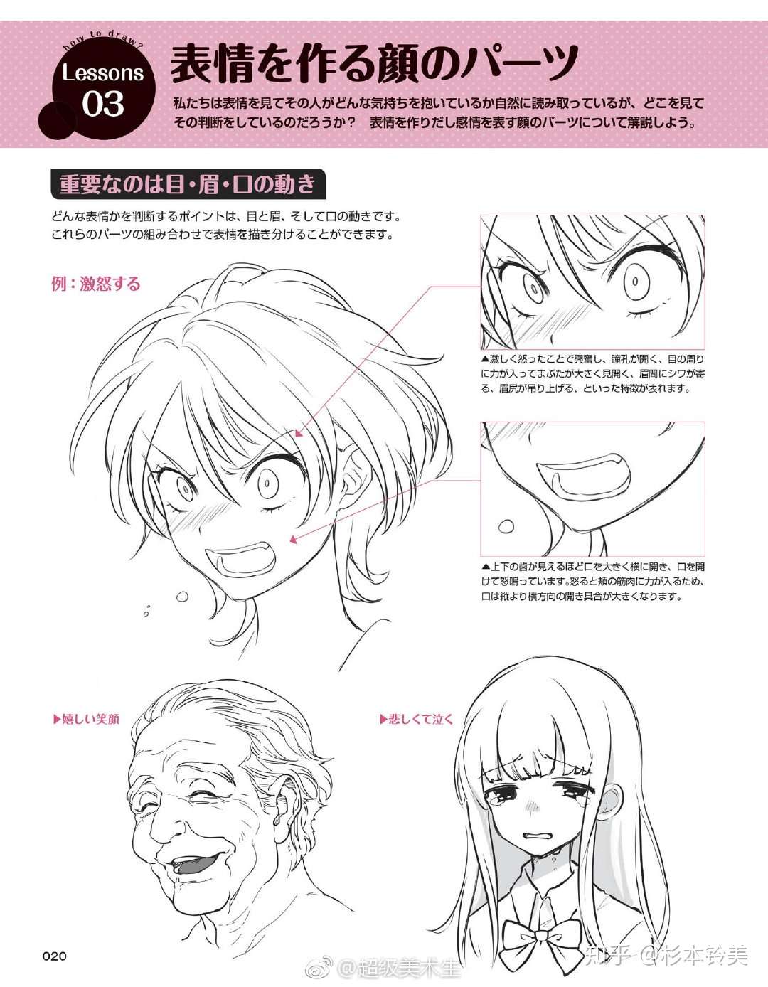 动漫人物各种表情的画法参考 知乎