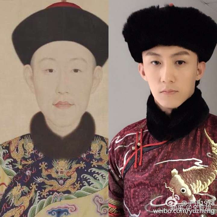 突然想起之前的热搜,黄景瑜撞脸乾隆