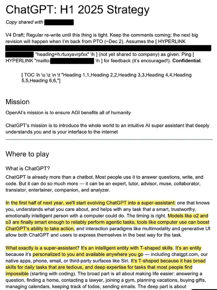 4页绝密文件曝OpenAI野心！ChatGPT占领人类心智，25年致命杀招公开