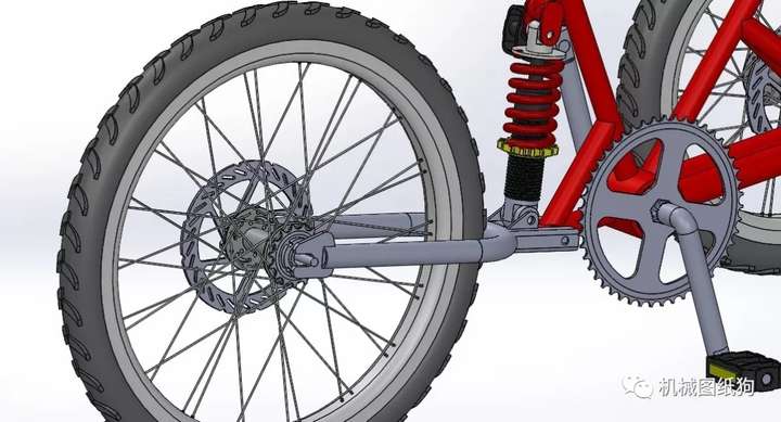 其他车型倒骑驴三轮自行车结构3d图纸solidworks设计