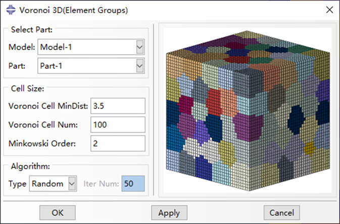 一个好用的Abaqus晶体塑性模型生成插件-Voronoi模型的图38