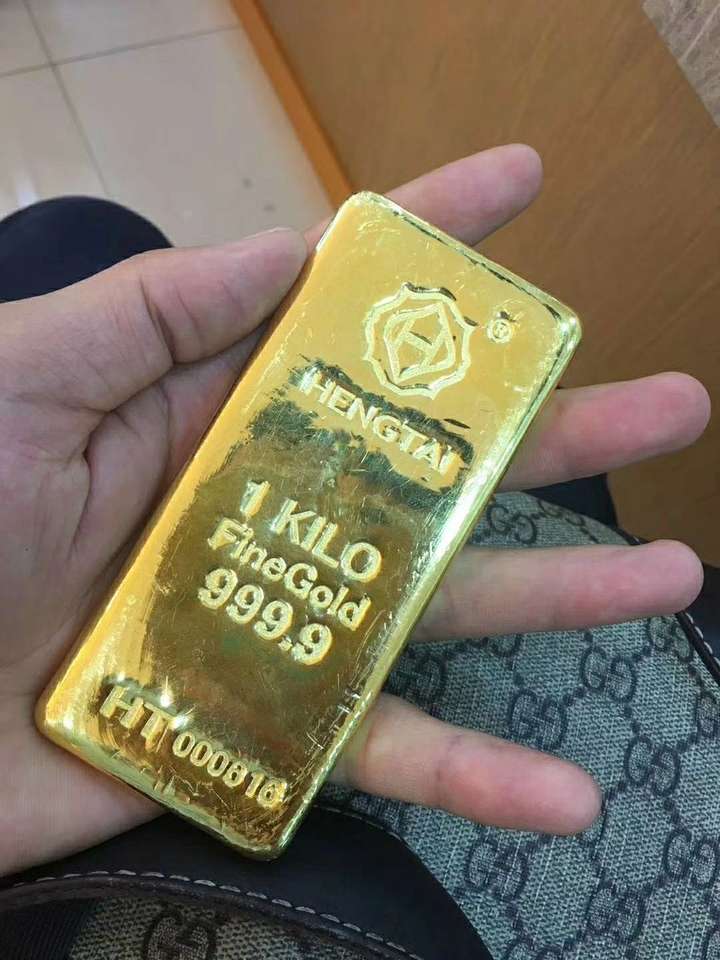 1000g金条,我们做珠宝用的金条.999.