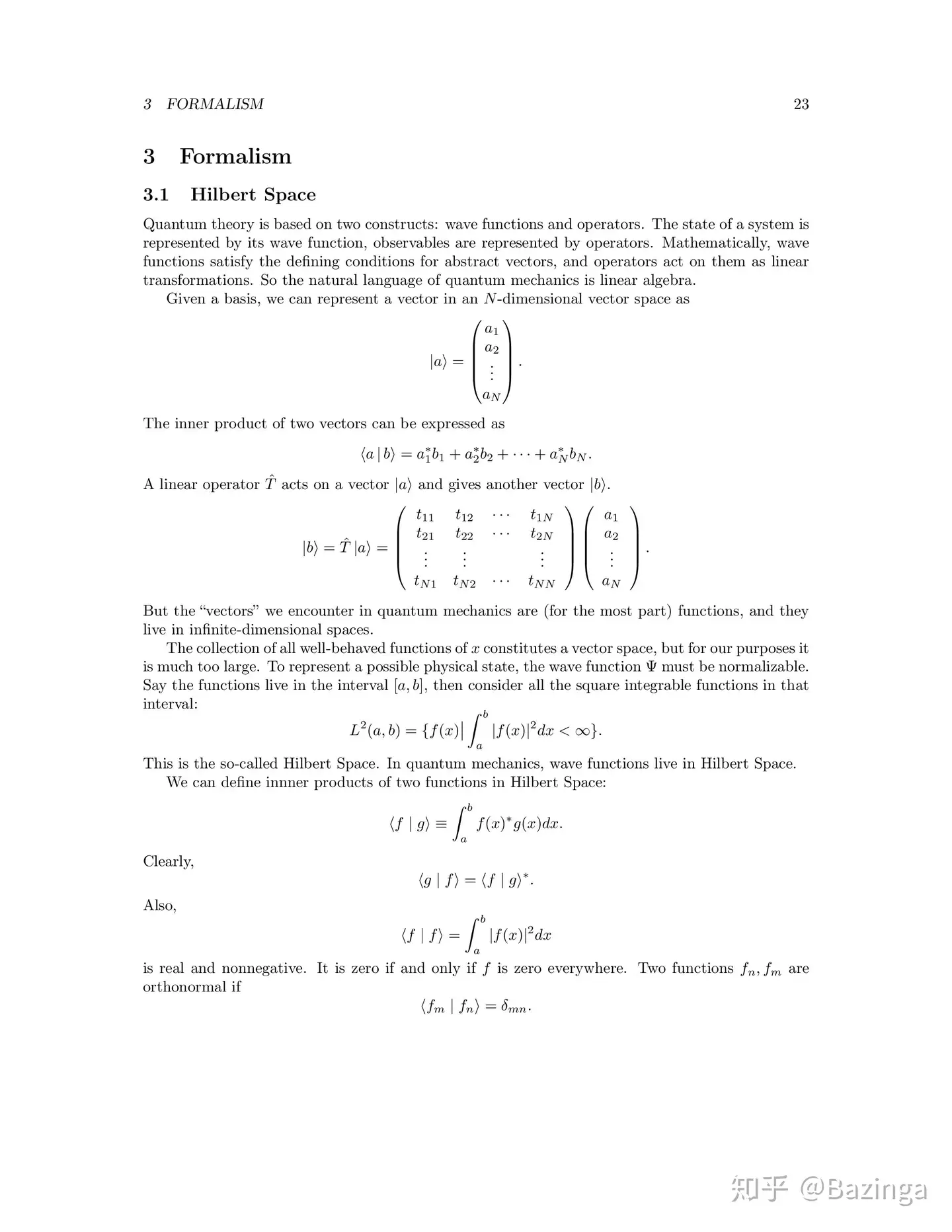 量子力学笔记：Formalism - 知乎