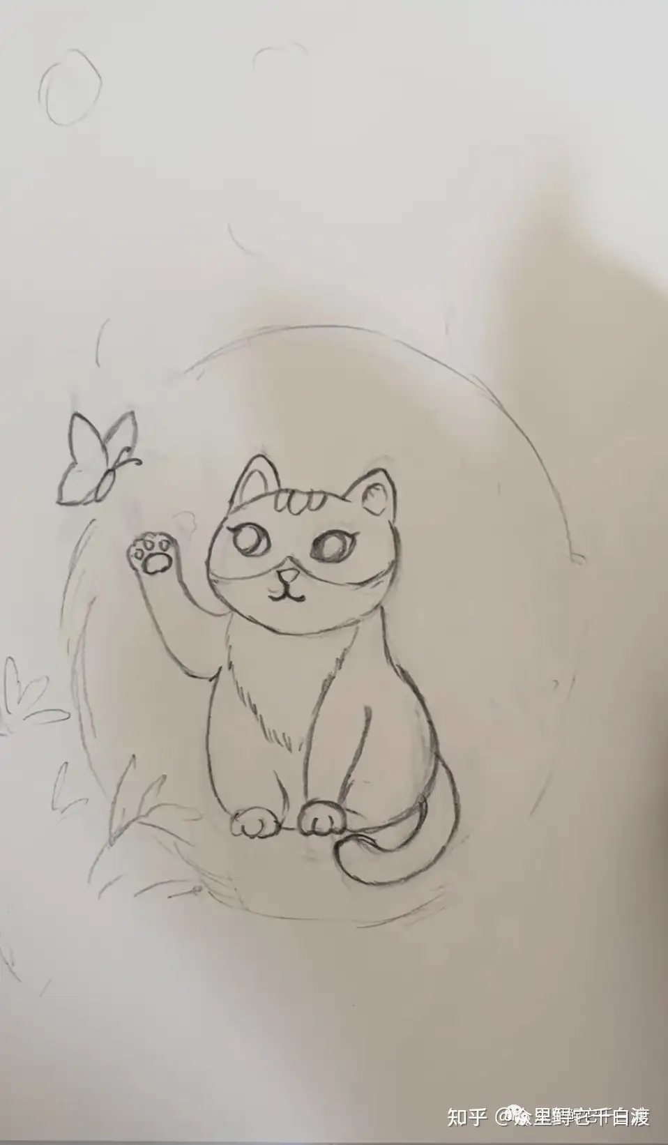 猫 油彩 安田あきな画 F3号