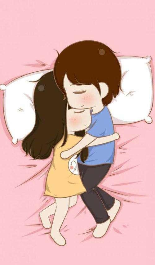 情侣抱一起睡觉的图片图片