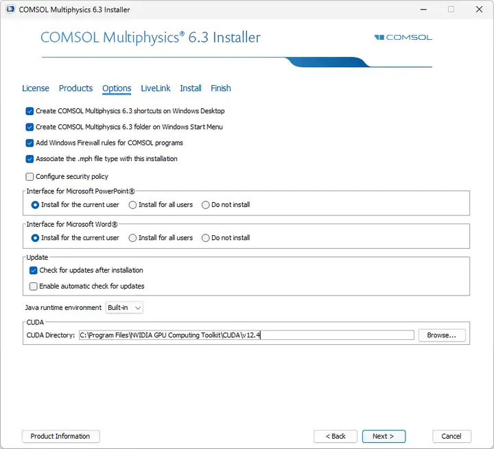 在 COMSOL Multiphysics 中设置 GPU 加速计算的图2