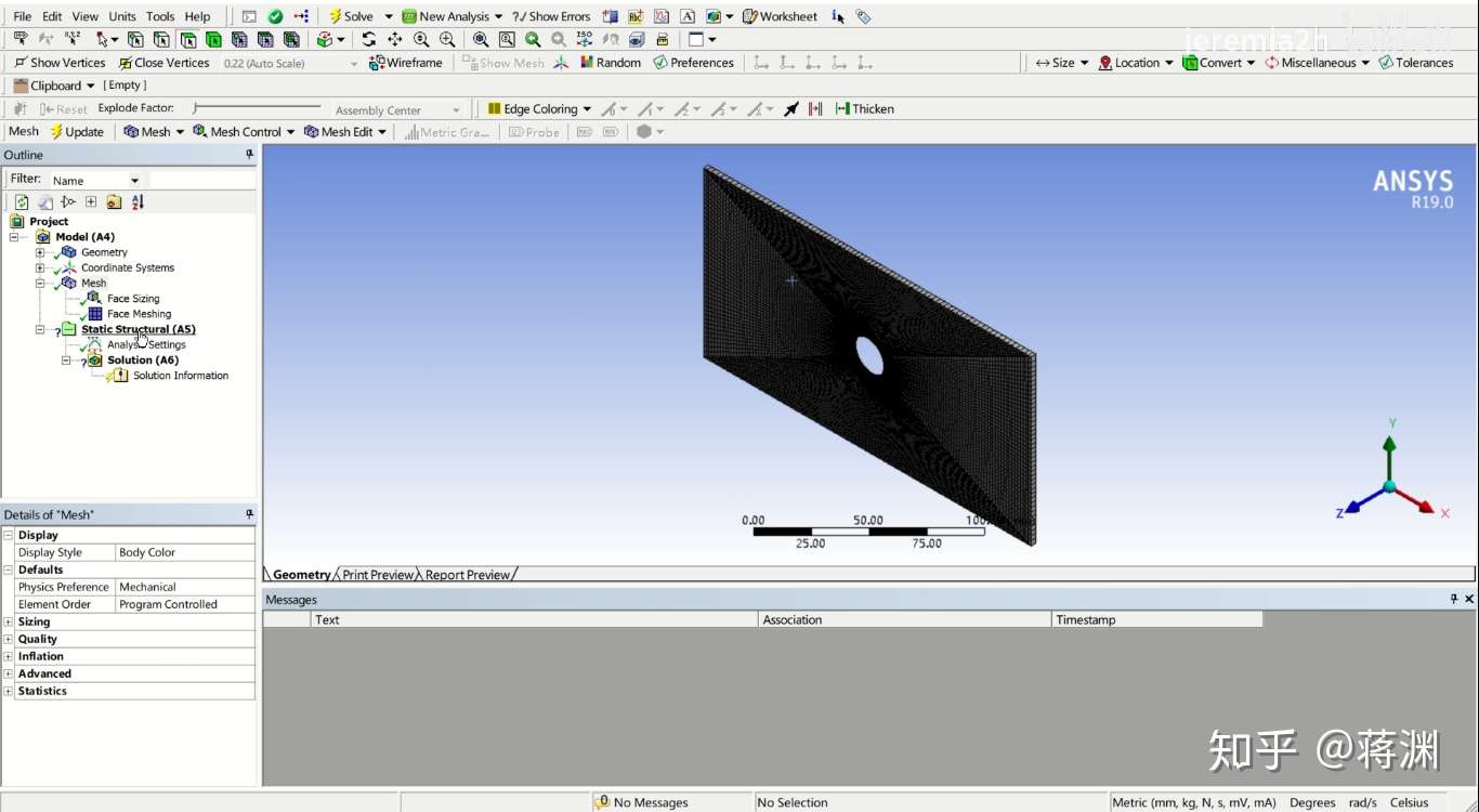 静力分析 Ansys Workbench 应力集中系数的验证 知乎