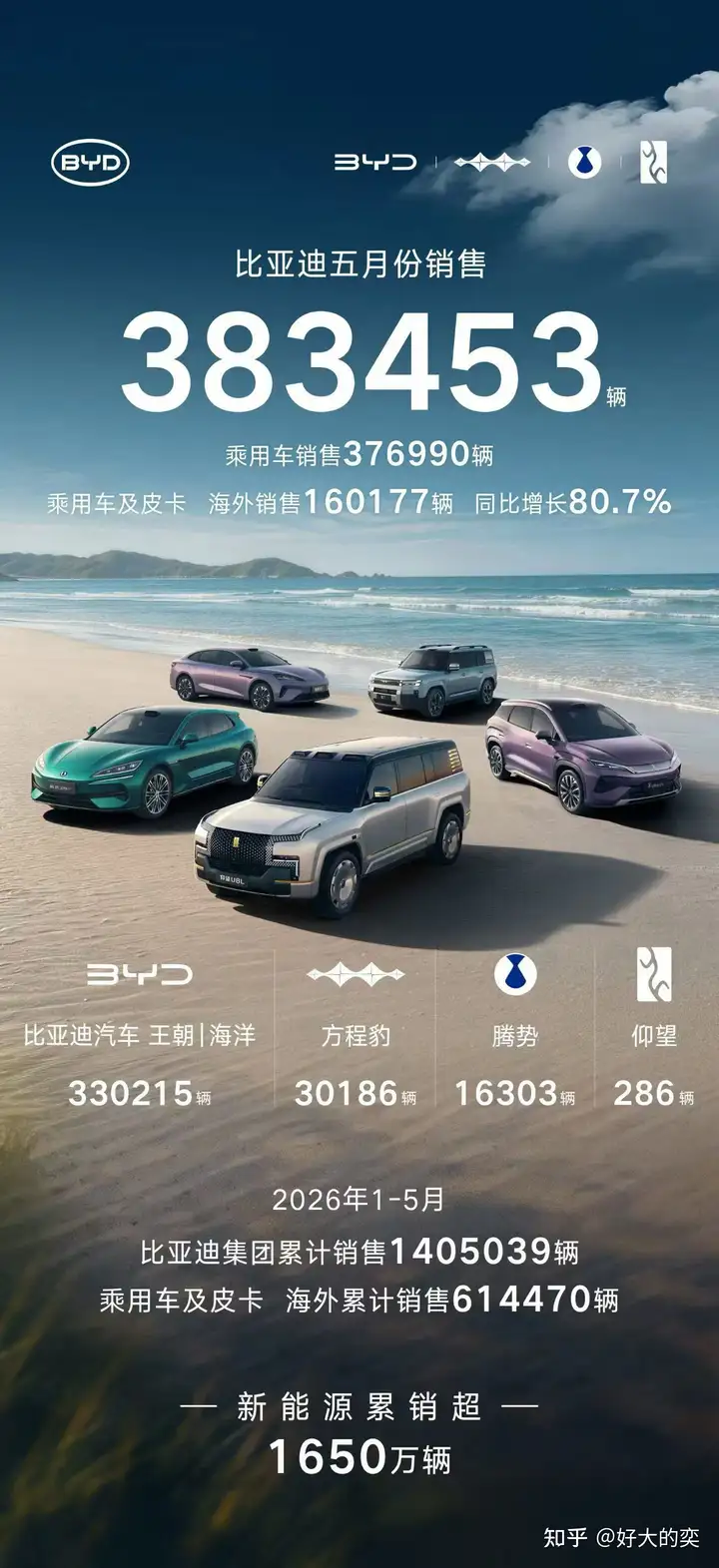 比亚迪 5 月汽车销量达 38.3 万辆年内首次增长，这对其市场份额与新能源汽车行业意味着什么？