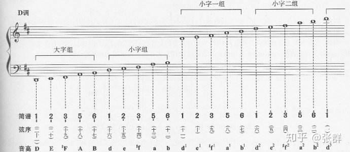 古筝弦的排列顺序图图片