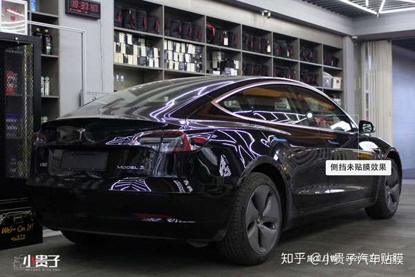 黑色车看腻了没关系看看改色后电光钛灰的特斯拉model3
