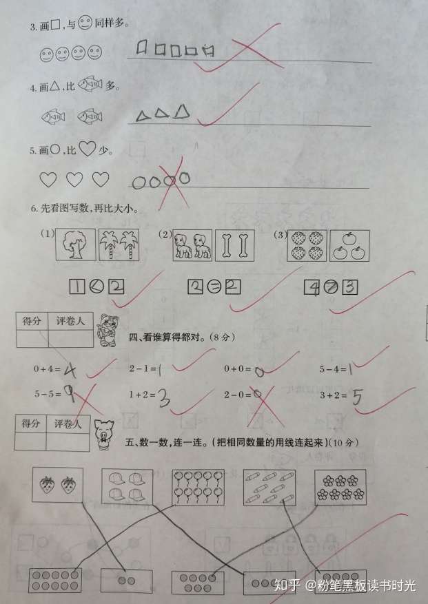 一年级数学月考 最低的72分 和最高100分 相差了什么 知乎