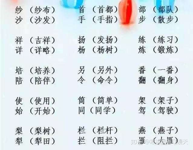 小学语文 给汉字加偏旁 组新字 知乎