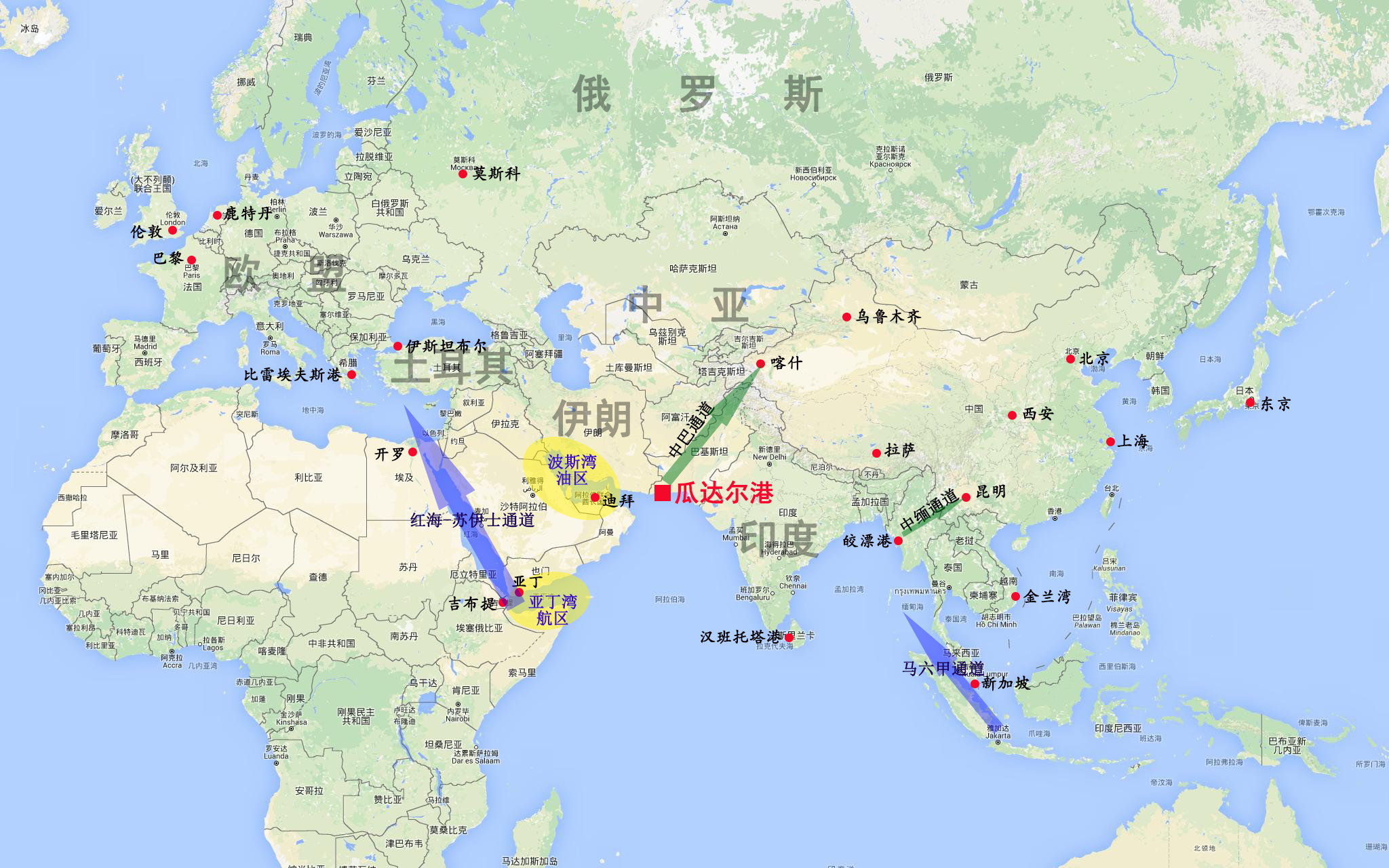 巴基斯坦 - 地圖,地理與區域 - 知乎專欄 來源:知乎 瓜達爾港和中巴