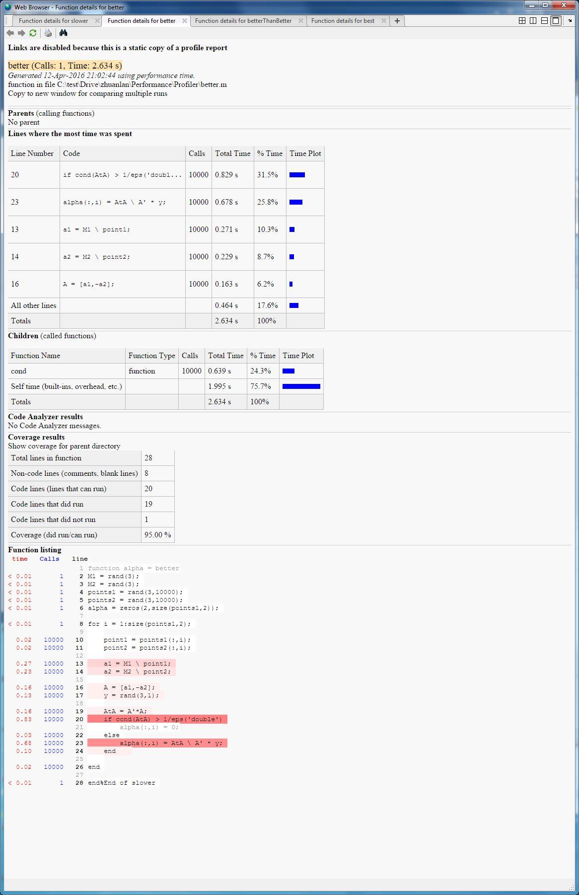 Matlab Code Profiler 加速你的MATLAB开发(3): 使用Profiler找出性能瓶颈 - 知乎