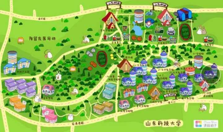 求问:像这样的校园手绘地图是如何制作出来的?