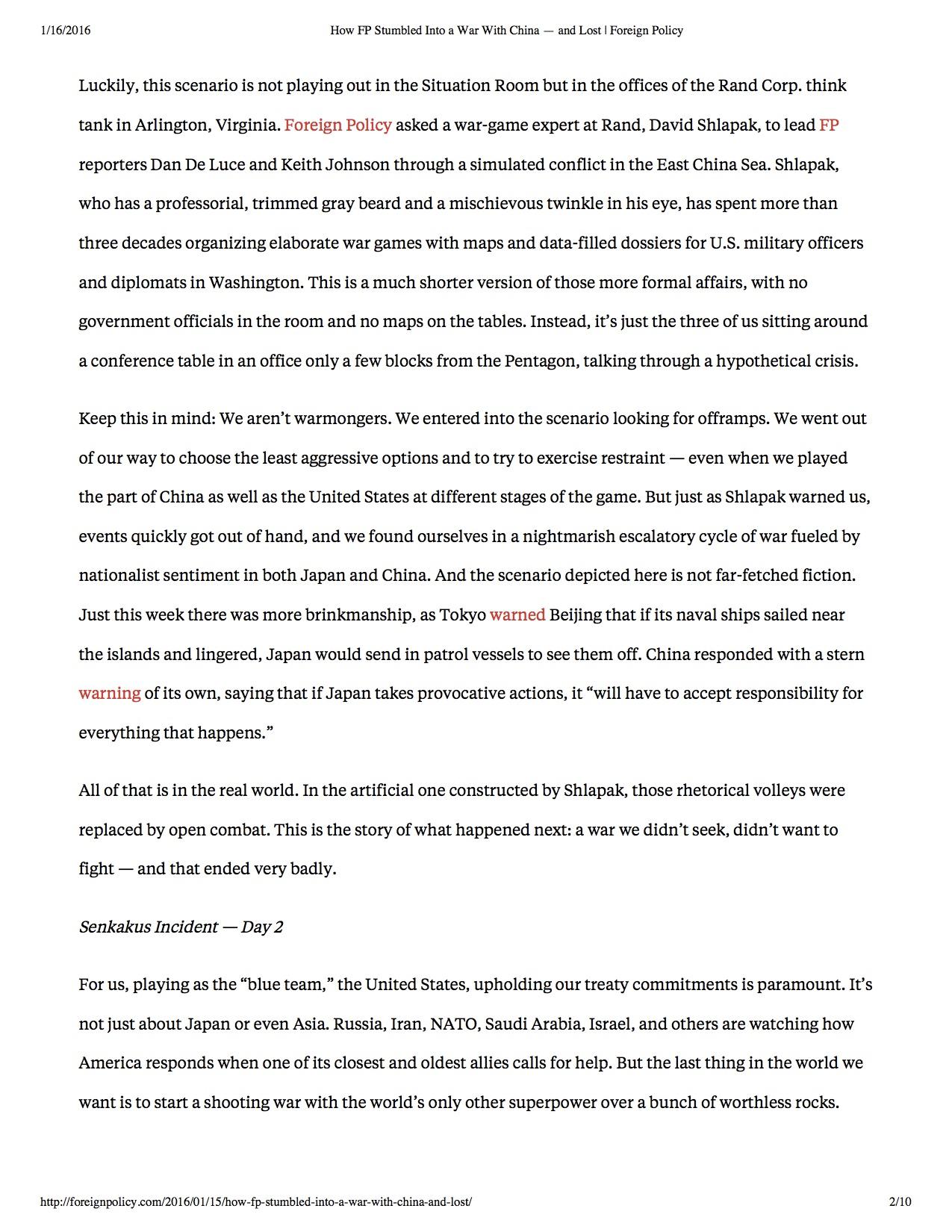 假设中美两国在钓鱼岛或台湾问题在东海全面开