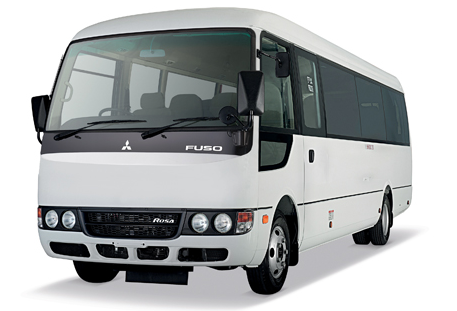 fuso rosa 24 seater bus看看20年前三菱的汽油缸内直喷(gdl发动机)