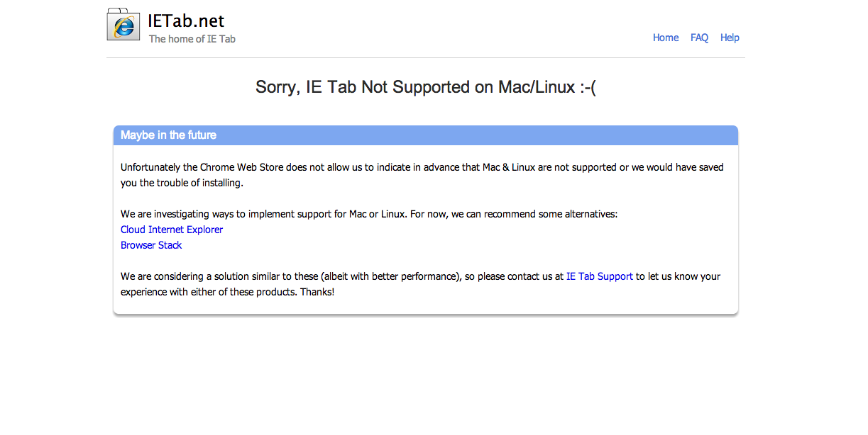 有办法在mac系统下安装Chrome ie内核插件么
