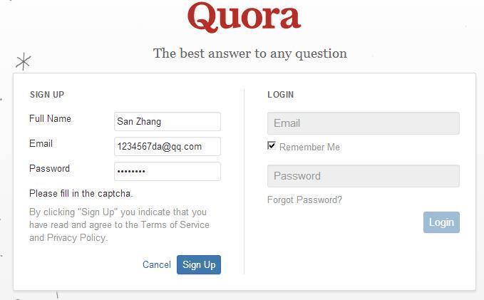 quora为什么在注册的时候刷不出验证码? - Quora