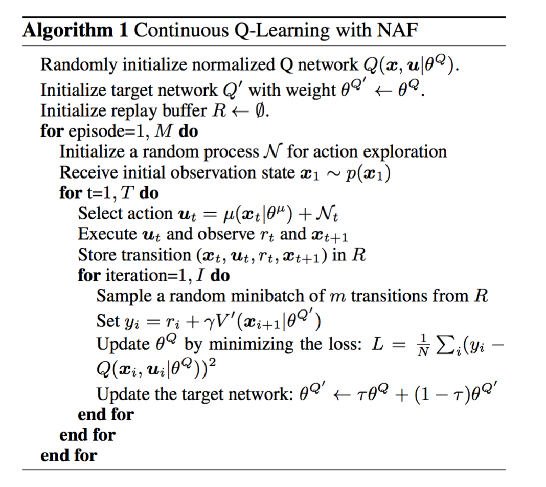 论文笔记之:Continuous Deep Q-Learning with Model-based Acceleration 论文笔记之:Continuous Deep Q-Learning with Model-based Acceleration
