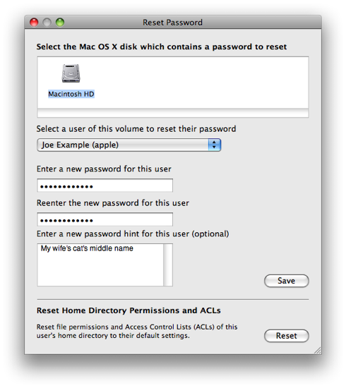 how to reset my macbook air admin password