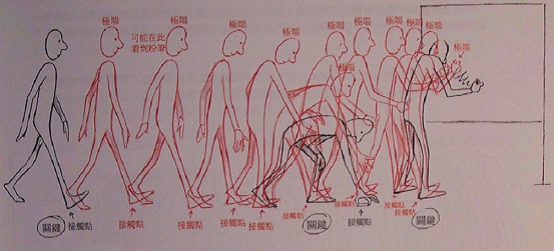 follow-through and overlapping action : 动作惯性跟随和动作重叠
