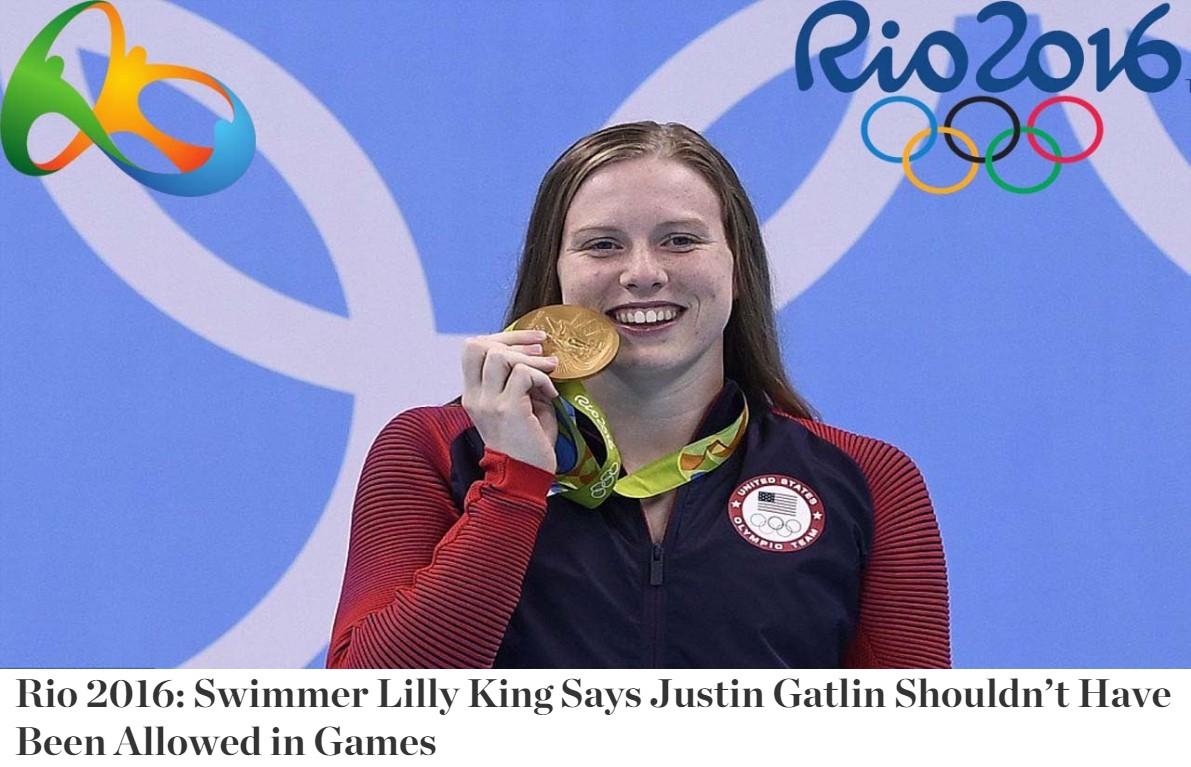 19岁的美国游泳新秀,里约奥运会女子100米蛙泳金牌得主莉莉·金说,像