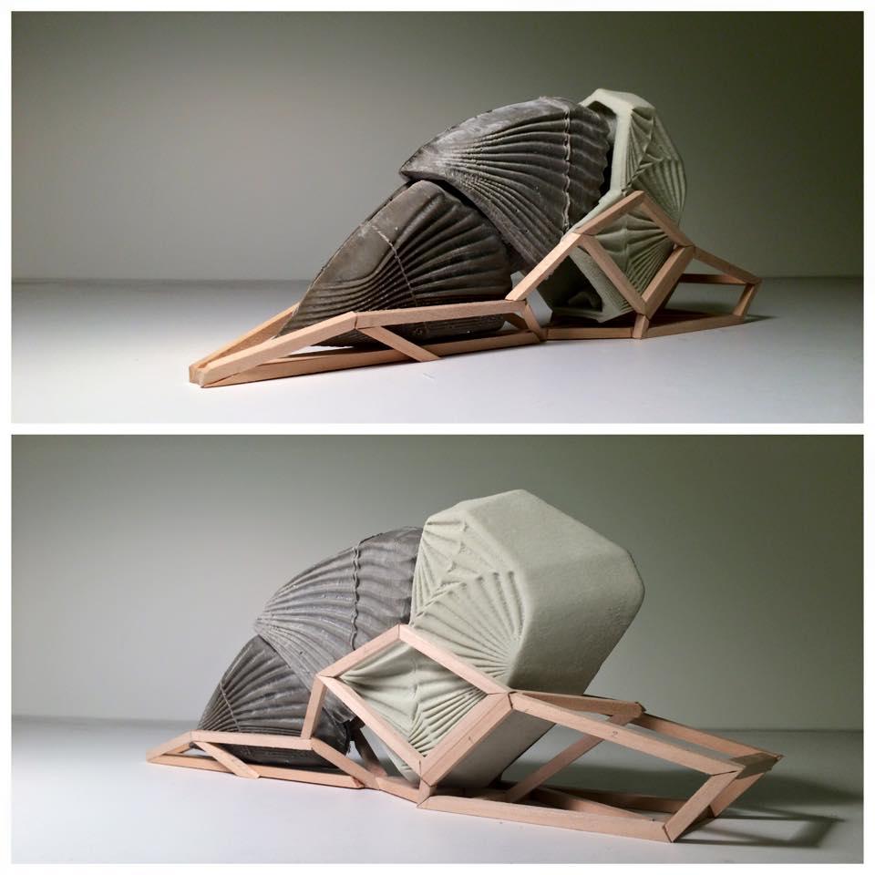 建筑系学生如何用水泥做出混凝土感的建筑模型