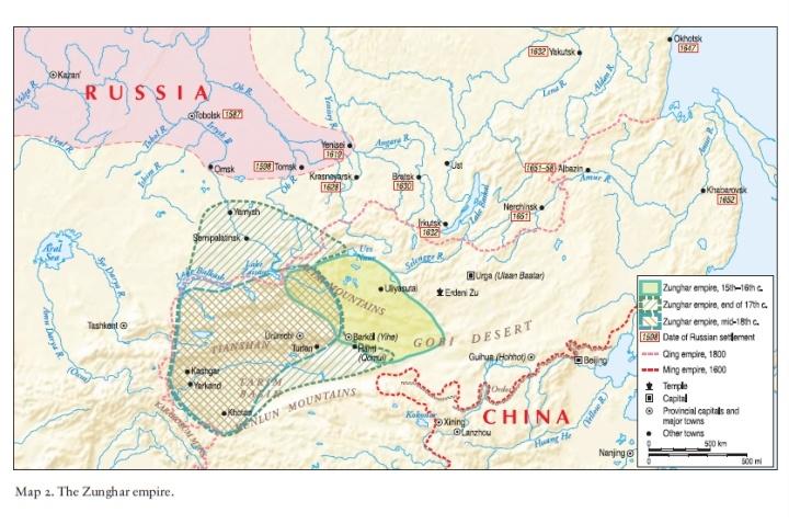 Калмыцкое ханство карта